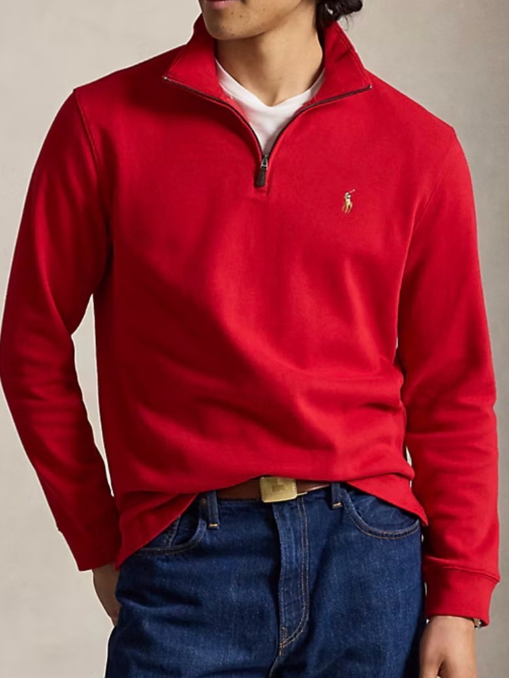Polo by Ralph Lauren Red Half-Zip Pullover